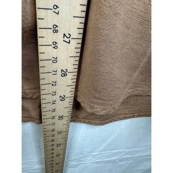 TORRID Blouse‎ Women 3 Brown Henley Neck Roll Tab Sleeves Front Pockets Relaxed - Picture 6 of 7